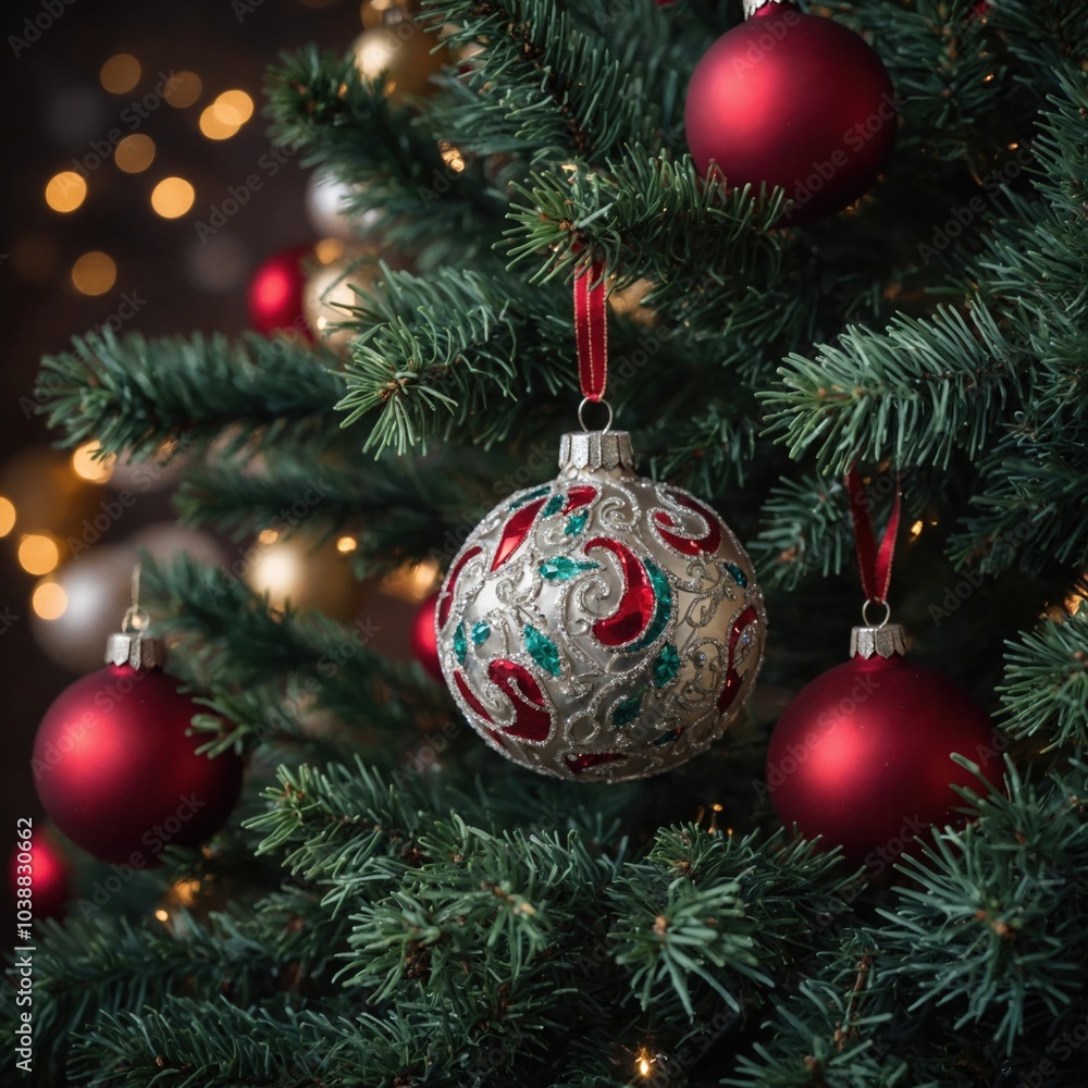 Fototapeta premium Cheerful decorations light up the holiday spirit