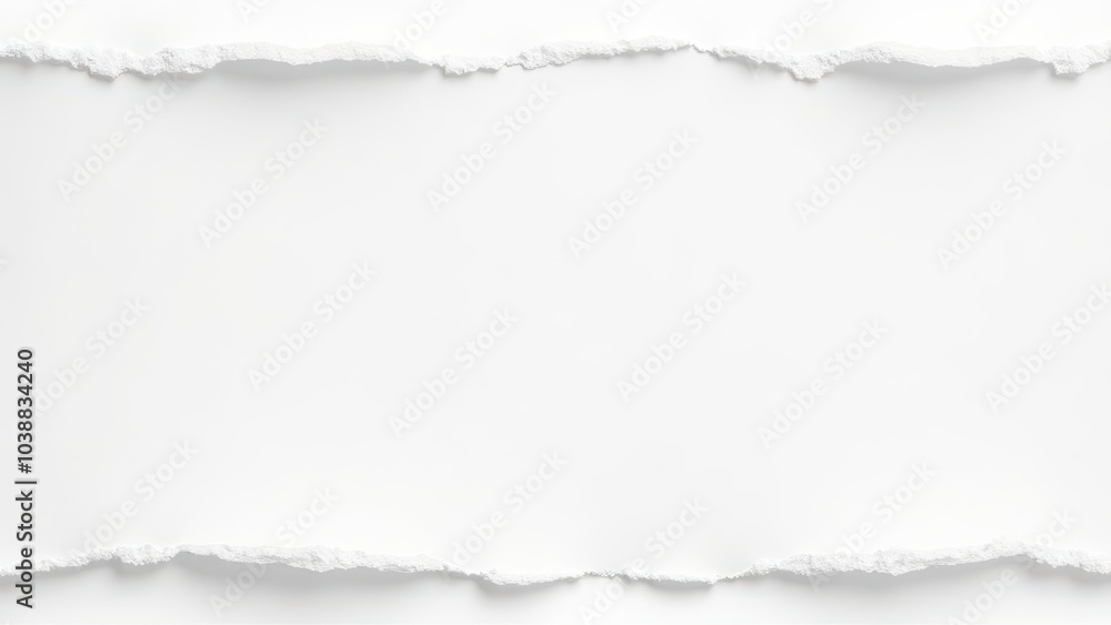 Fototapeta premium Torn White Paper Edge for Creative Design and Overlay Use