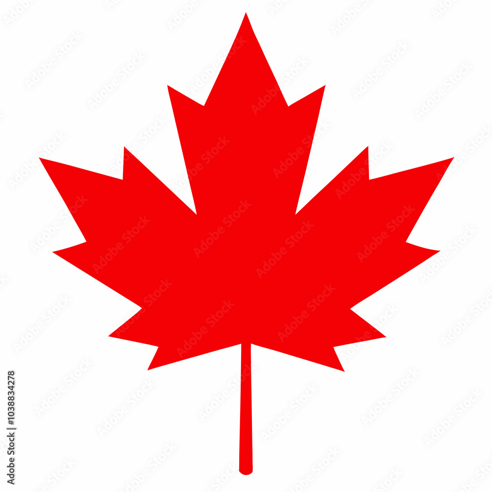 Maple Leaf Vector Icon - Canadian Maple Leaf Logo Isolated on White Maple Leaf Vector Icon - Canadian Maple Leaf Logo Isolated on White