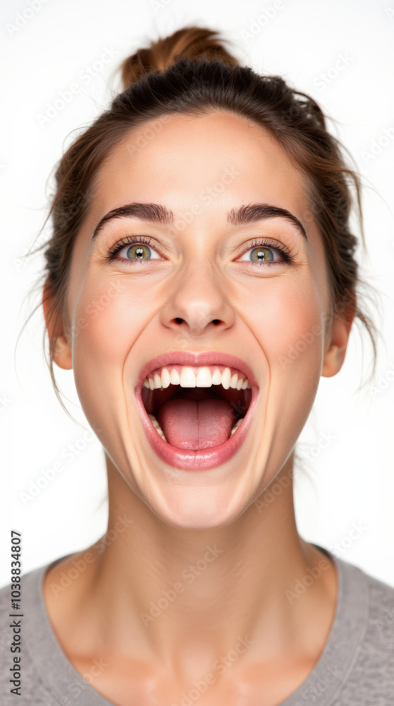 Excited Person in Vibrant Clothes and Joyful Expressions: Colorful Portrait on White Backgrounds for Stock Photography Excited Person in Vibrant Clothes and Joyful Expressions: Colorful Portrait on White Backgrounds for Stock Photography