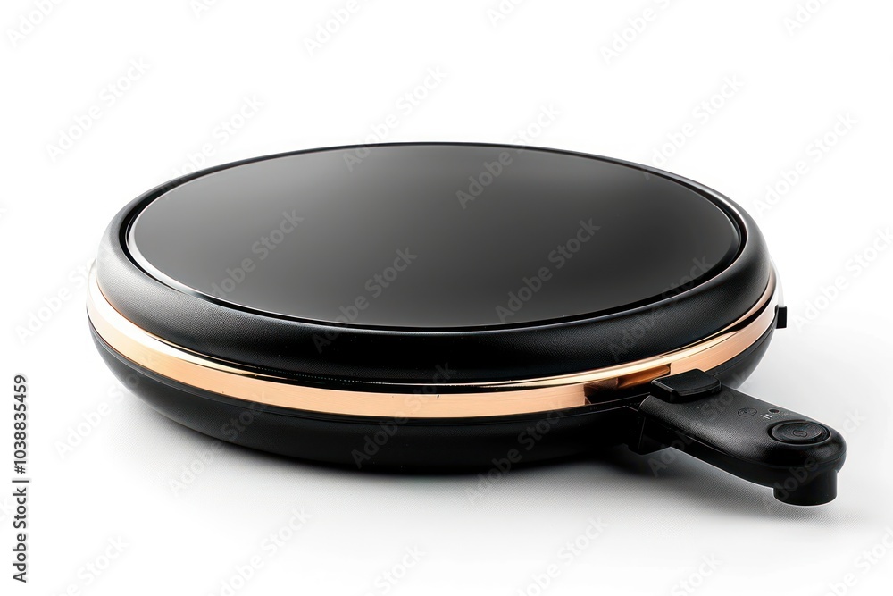 Electric crepe maker with non-stick surface isolated on white background Electric crepe maker with non-stick surface isolated on white background
