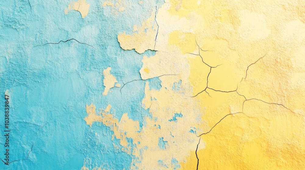 Obraz premium Cracked and Weathered Wall