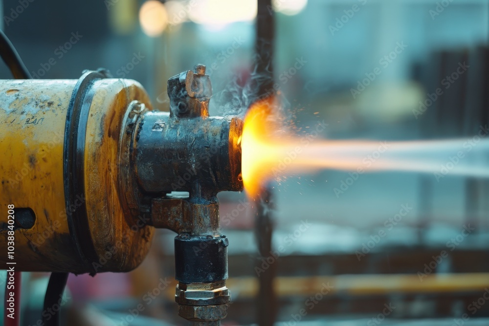 Close up of a propane torch used in construction Close up of a propane torch used in construction