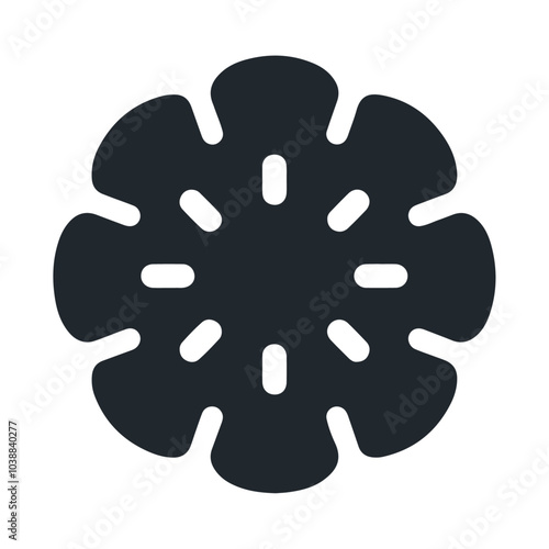 Realistic Christmas black silhouette cookie chips vector icon design