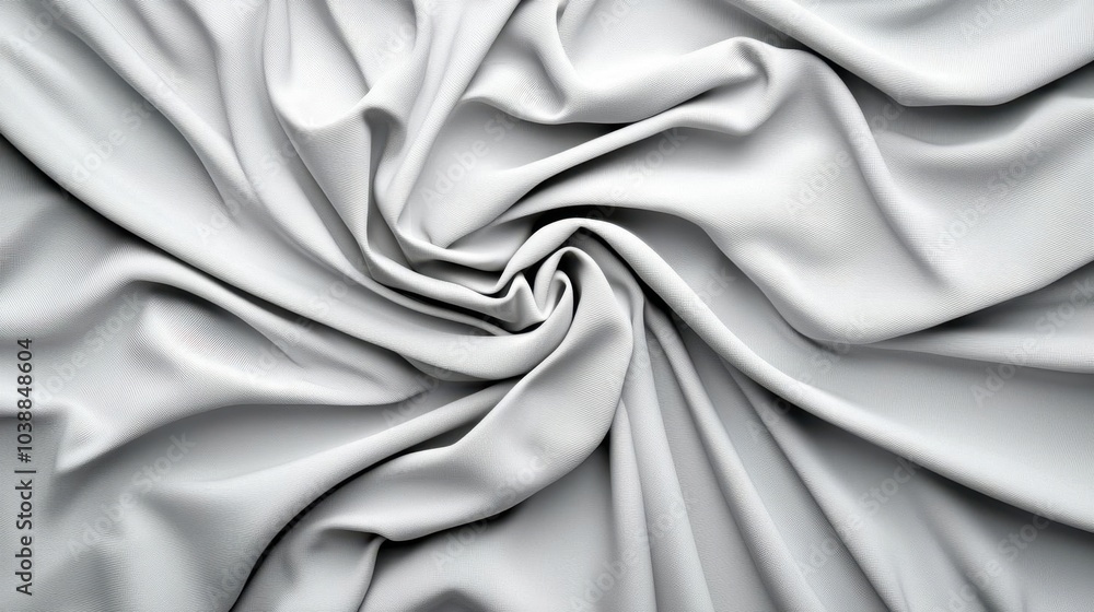 Obraz premium A photostock of soft grey fabric texture with folds, suitable for fashion or textile backgrounds.