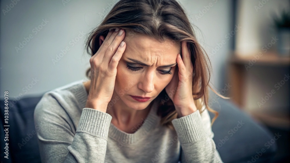 Depressed woman, confused, perplexed, headache
Depressed woman, confused, perplexed, headache