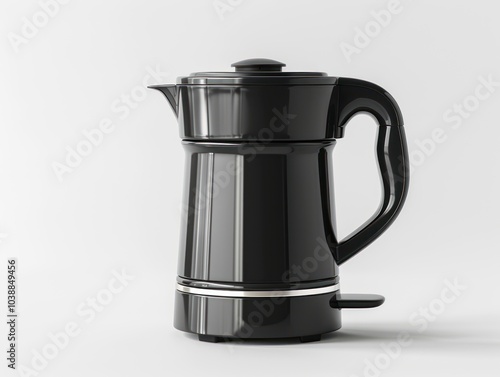 Wallpaper Mural Isolated black and silver coffee maker on a clean white background Torontodigital.ca