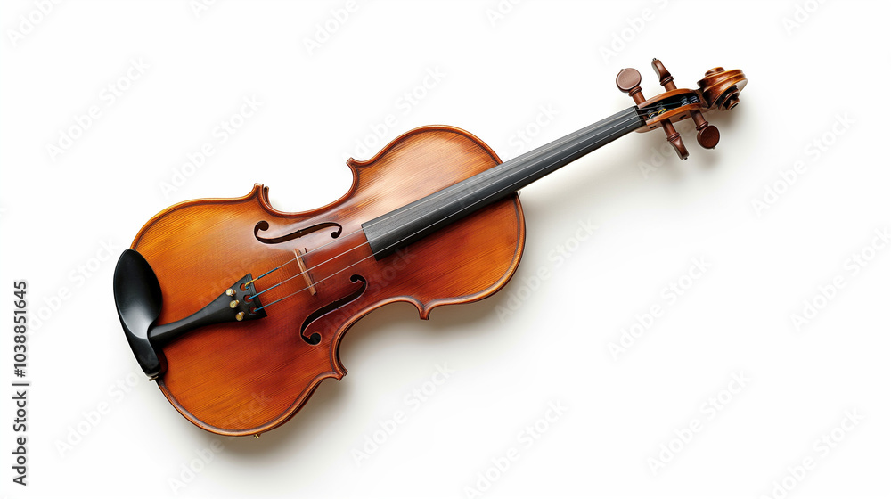 Studio shot of a violin on a white background. Studio shot of a violin on a white background.
