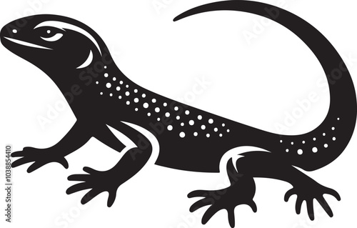 Lizard silhouette vector illustration design and templates