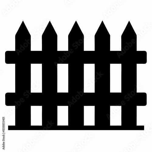 Black Flat Barrier Design Vector Illustration