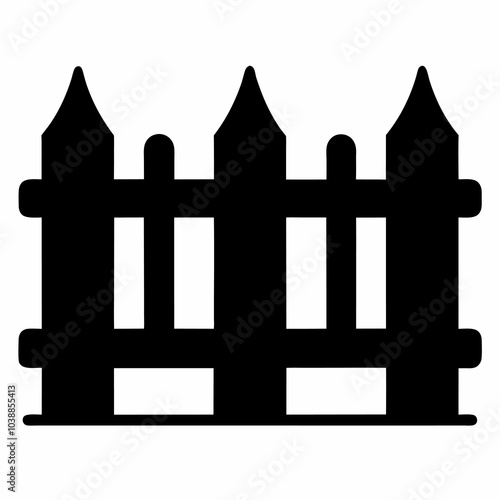 Black Flat Barrier Design Vector Illustration