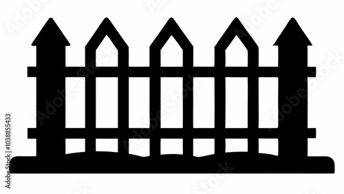 Black Flat Barrier Design Vector Illustration