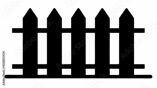 Black Flat Barrier Design Vector Illustration