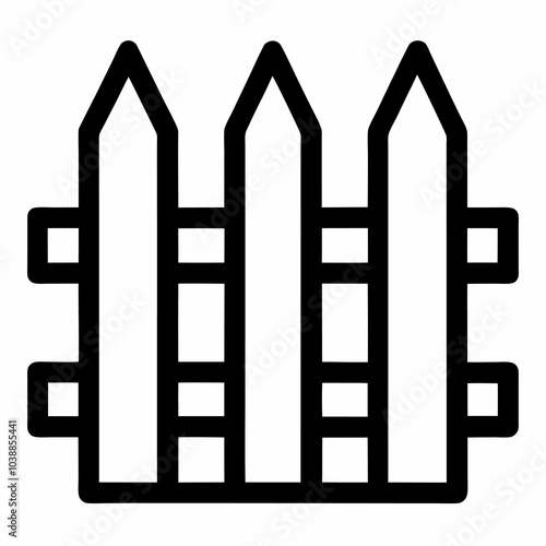 Black Flat Barrier Design Vector Illustration