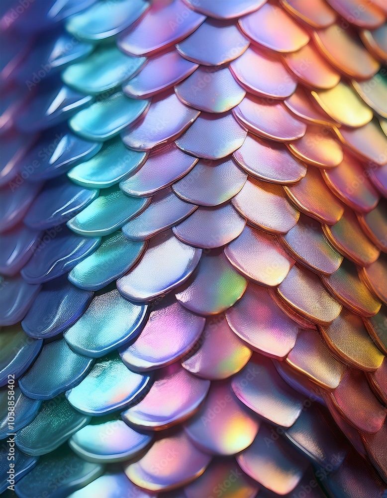 Iridescent scales shimmer Iridescent scales shimmer