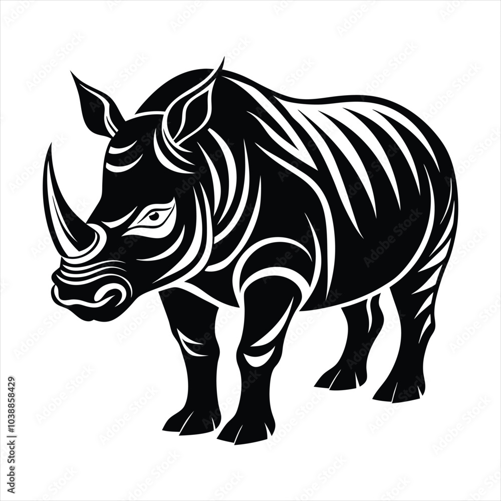 Rhinoceros silhouette vector Rhinoceros silhouette vector