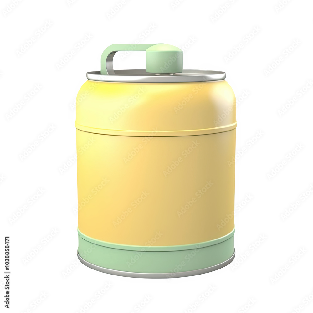 Container 3d icon PNG, cartoon style minimal on transparent, isolate on white background