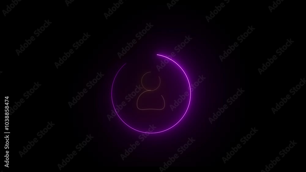 glowing sign man icon glowing sign man icon