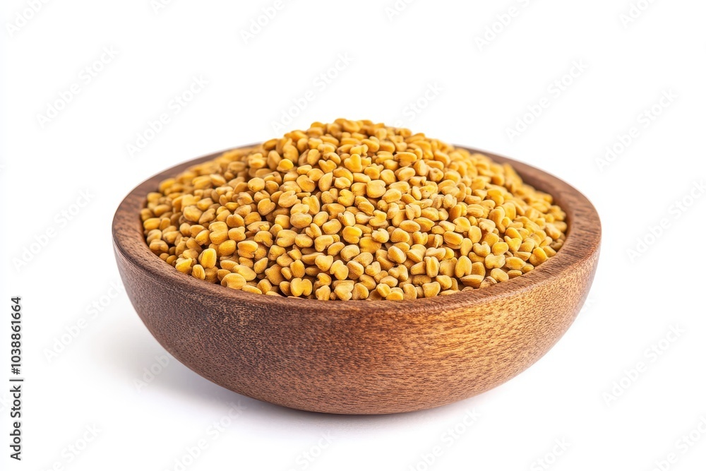 Dried fenugreek seeds also known as methi a spicy seasoning used in Indian cooking Dried fenugreek seeds also known as methi a spicy seasoning used in Indian cooking