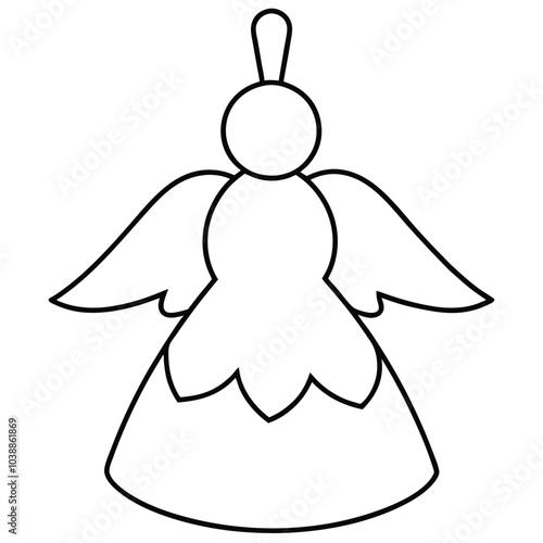 Christmas Angel Vector Art.