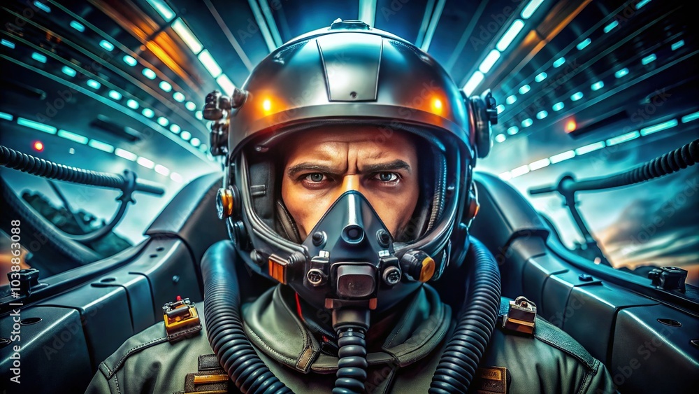 A military pilot wearing a protective helmet sits in a fighter jet cockpit, showcasing high-tech aviation advancements and the impact of generative AI innovation. A military pilot wearing a protective helmet sits in a fighter jet cockpit, showcasing high-tech aviation advancements and the impact of generative AI innovation.
