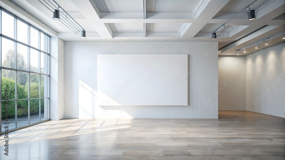 A minimalist white wall paired with a large blank canvas fosters creative inspiration and artistic expression within contemporary interior spaces. Embrace simplicity for boundless creativity. A minimalist white wall paired with a large blank canvas fosters creative inspiration and artistic expression within contemporary interior spaces. Embrace simplicity for boundless creativity.