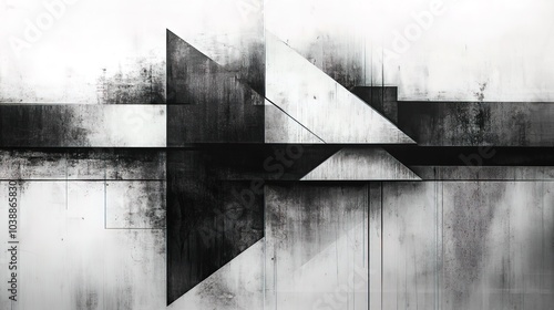 Geometric shapes and lines connecting the shapes