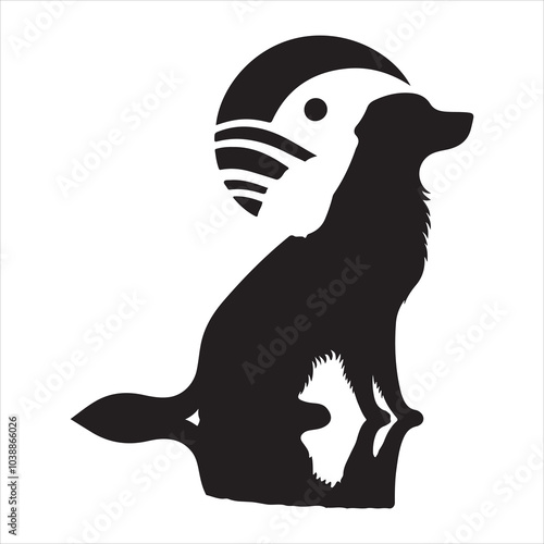 Canine silhouette art from New Zealand