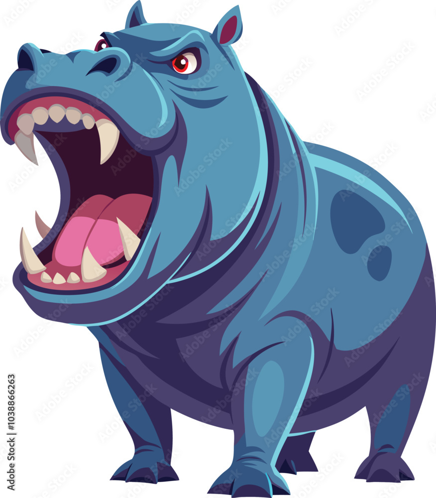 Fototapeta premium hippo logo illustration