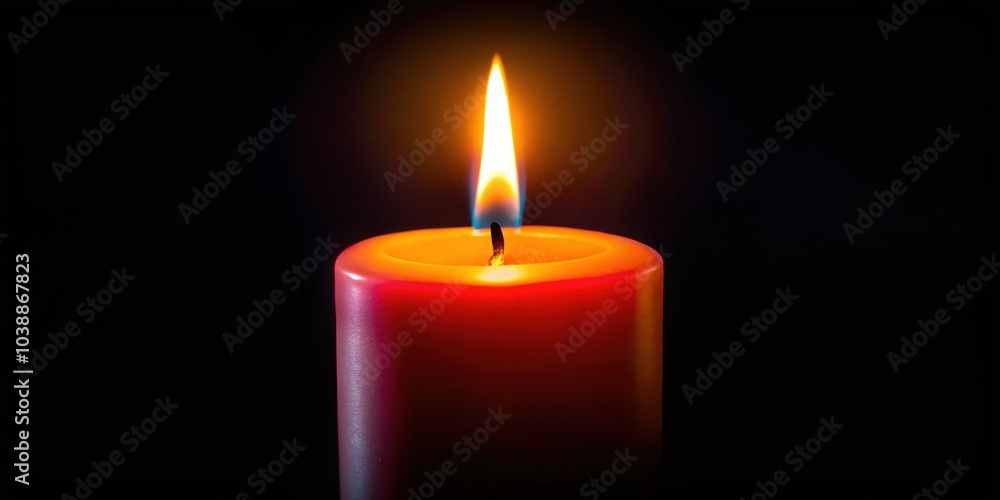 Candle flame gently illuminates the dark backdrop, creating a tranquil and serene ambiance, perfect for relaxation and peaceful moments with its soft, glowing light. Candle flame gently illuminates the dark backdrop, creating a tranquil and serene ambiance, perfect for relaxation and peaceful moments with its soft, glowing light.