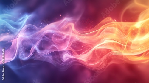 Wallpaper Mural Abstract background with flowing blurred forms of colorful flames and smoke Torontodigital.ca