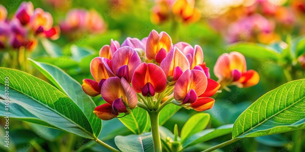 Fototapeta premium Discover the Unique Beauty of American Groundnut Flower Apios americana in Natural Habitat, Ideal for Nature Lovers and Botanists