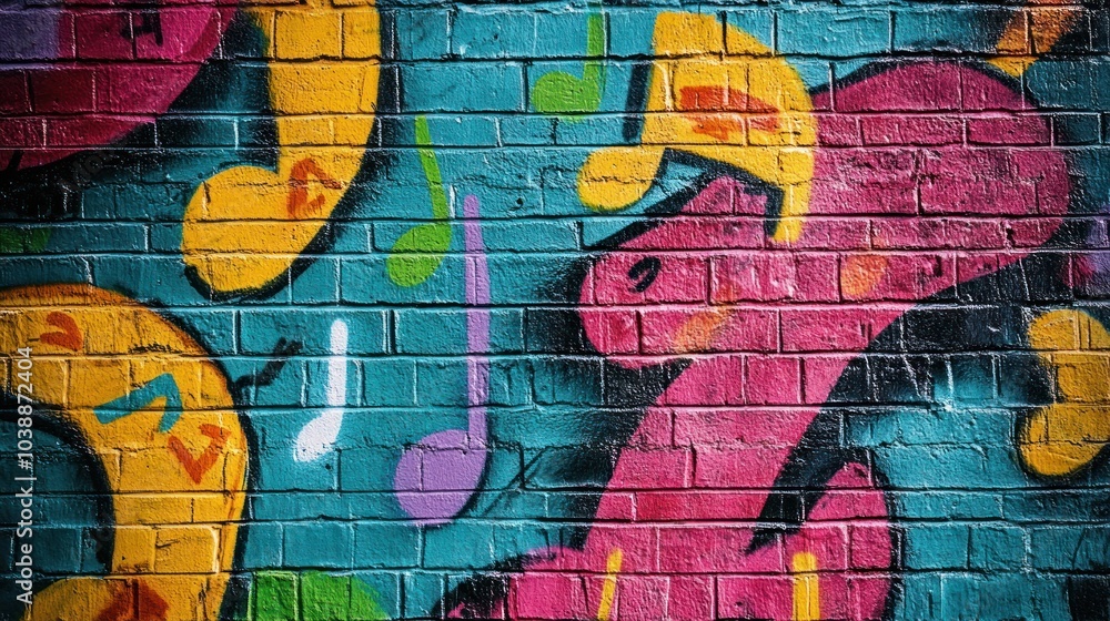 Colorful Music Graffiti Colorful Music Graffiti