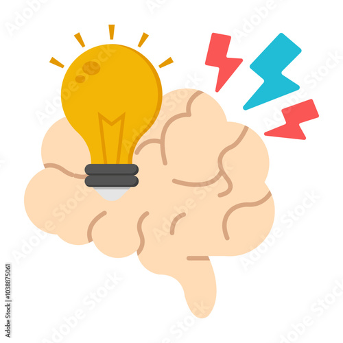 Premium design icon of creative mind

