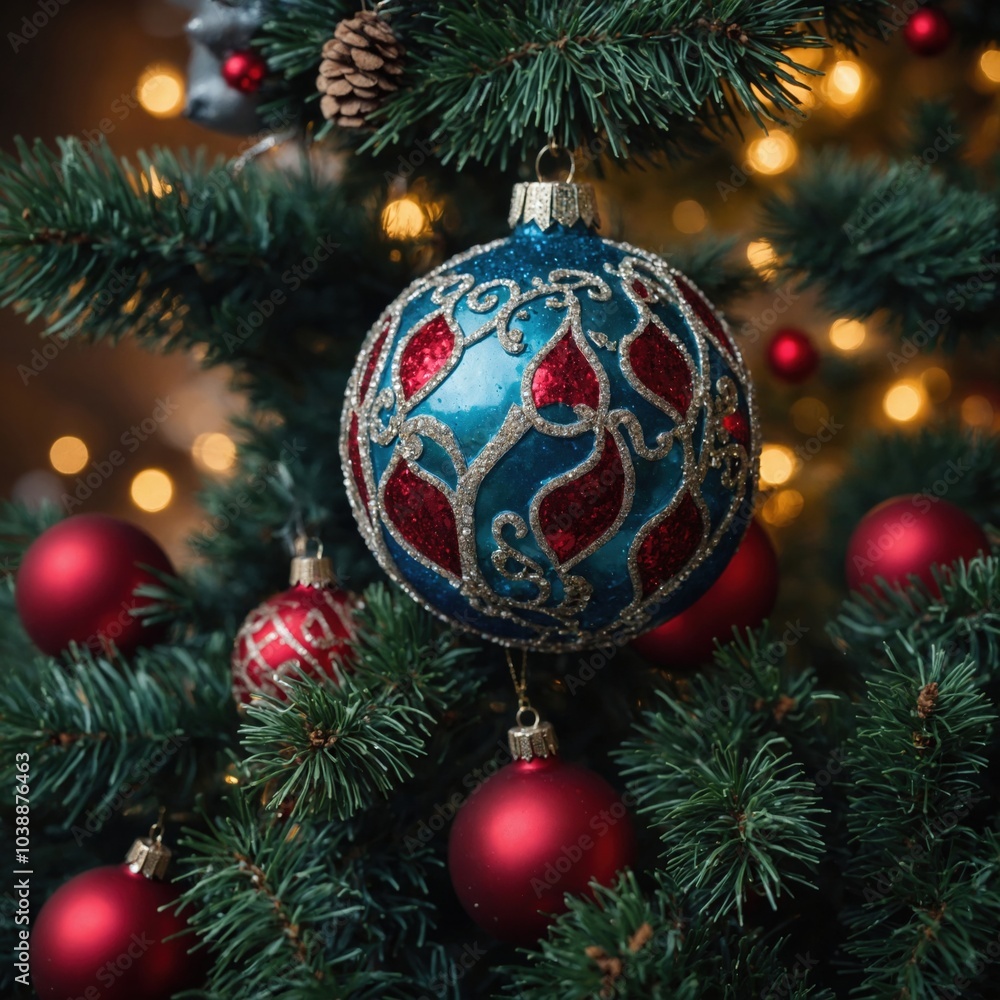 Fototapeta premium Colorful lights enhance the holiday