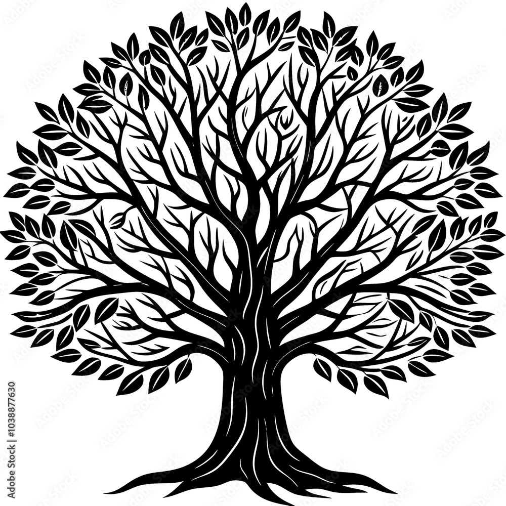 Fototapeta premium silhouette tree vector 