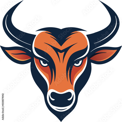 Angry Bull Head Mascot Logo Design