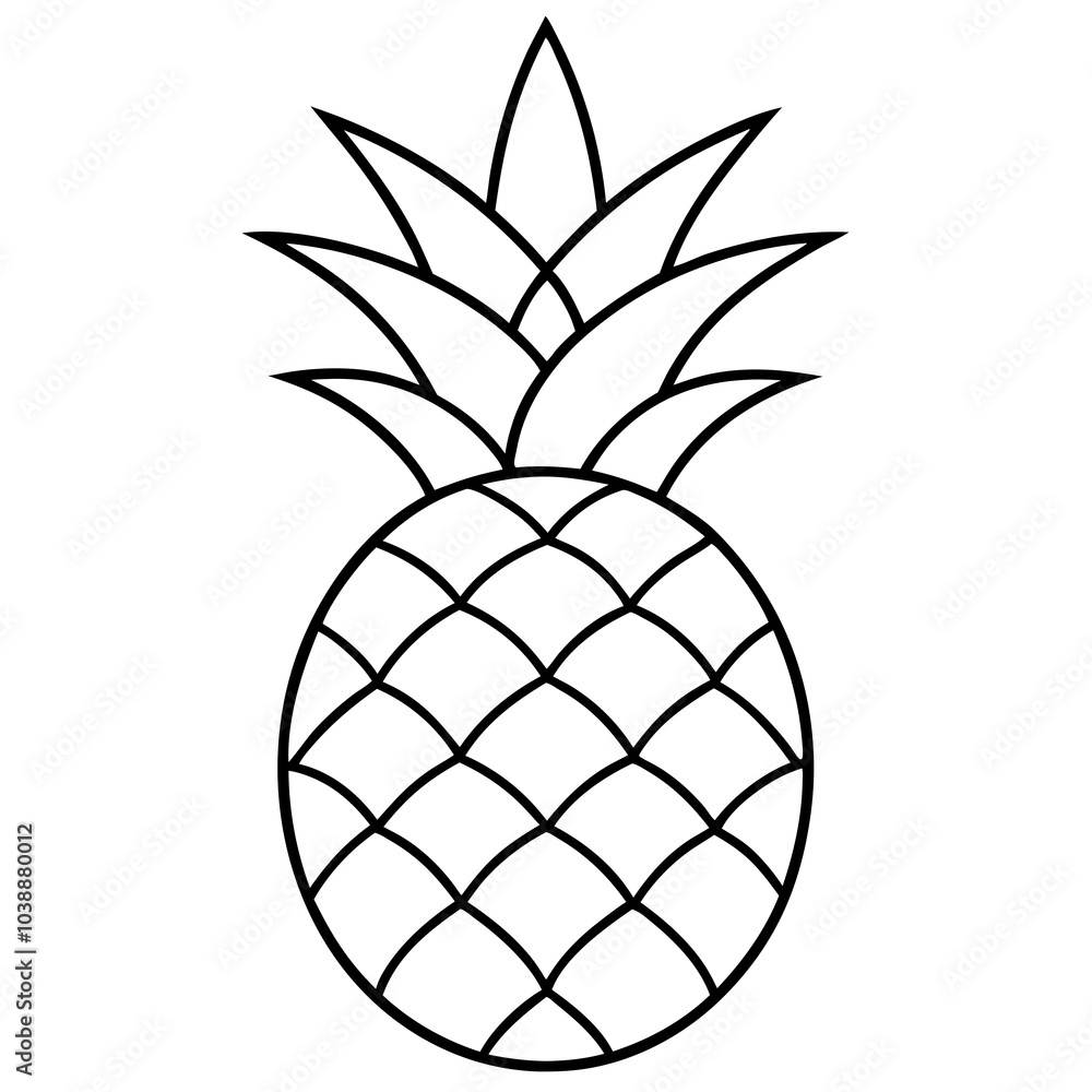 Obraz premium pineapple illustration on white background