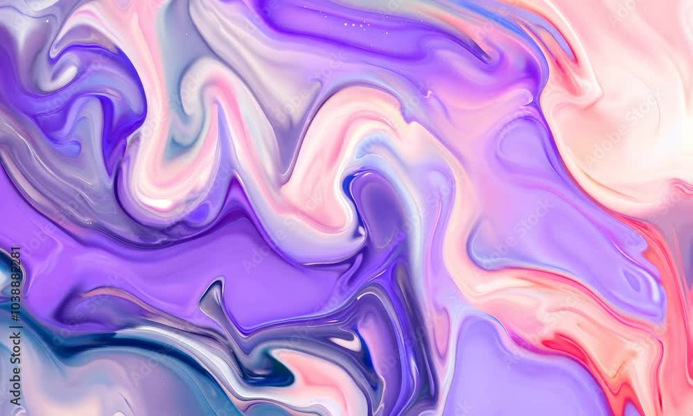 Abstract fluid shape in vibrant reds and blues swirling together creating dynamic patterns Abstract fluid shape in vibrant reds and blues swirling together creating dynamic patterns