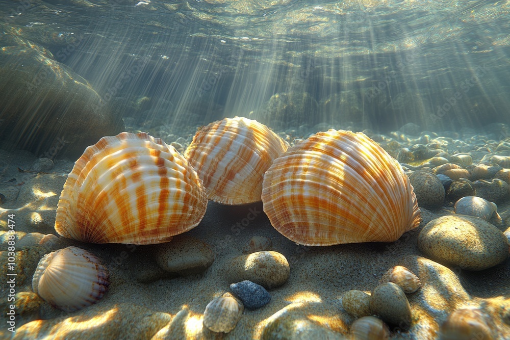 Ocean treasures: seashells, nature intricate creations found along shore, shell telling a story of the sea vast life, with unique shapes and patterns formed over time by marine creatures Ocean treasures: seashells, nature intricate creations found along shore, shell telling a story of the sea vast life, with unique shapes and patterns formed over time by marine creatures