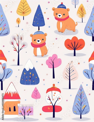 Haloween animals set kawaii doodles