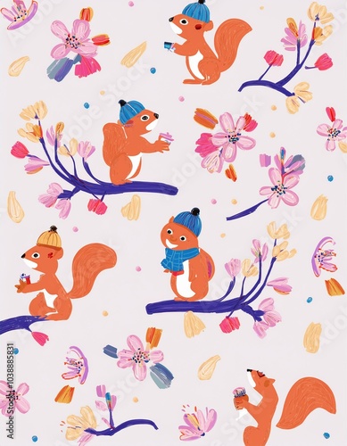 Haloween animals set kawaii doodles