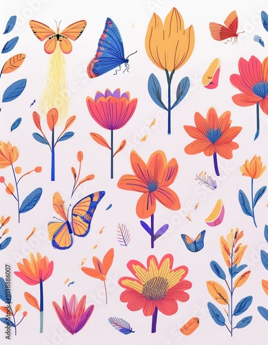 Haloween animals set kawaii doodles