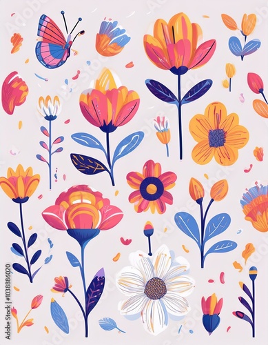 Haloween animals set kawaii doodles