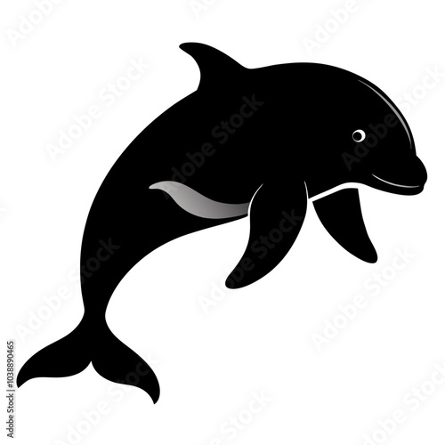 Beluga Whale Silhouette vector illustration