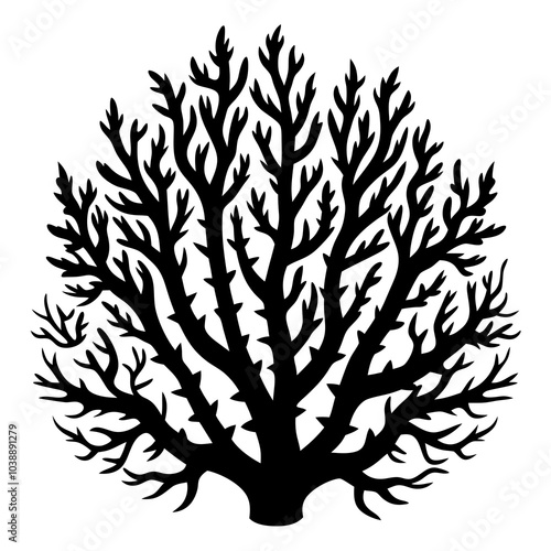 Coral Silhouette vector illustration