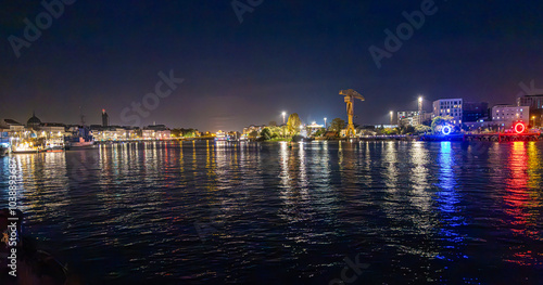 Nantes city on Loire River in west part of France close to atlantic ocean