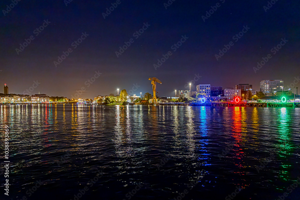 Nantes city on Loire River in west part of France close to atlantic ocean