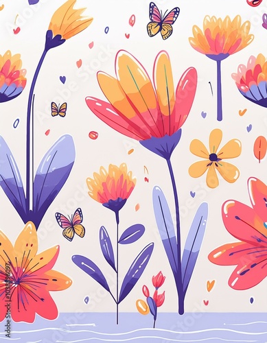 Flowers - Doodle Style Set