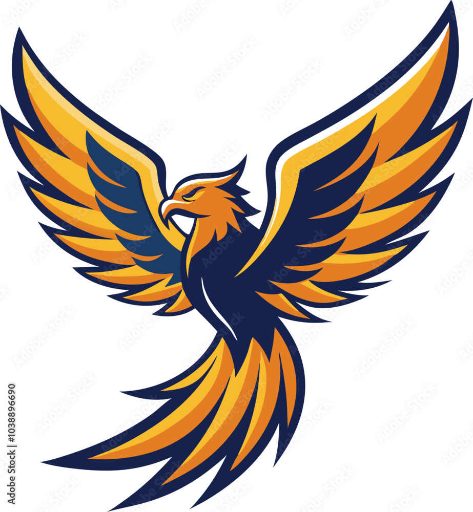 Majestic Phoenix Bird Wings Spread Flight Majestic Phoenix Bird Wings Spread Flight